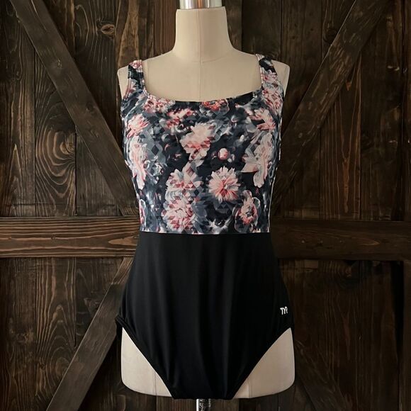 TYR BOCA SCOOP NECK BATHING SUIT one piece Sz-14 - Picture 1 of 9
